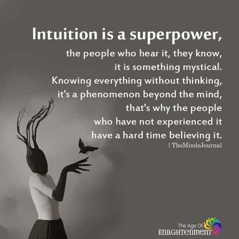 Intuition Is A superpower https://themindsjournal.com/intuition-is-a-superpower Intuition Quotes, Intuitive Empath, Everything Is Energy, Meant To Be Yours, Anything For You, Energy Medicine, Witchy Stuff, Mindfulness Journal, Energy Healer