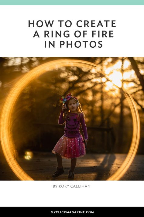 If you've ever wondered how to create a golden circle or "ring of fire" in your photos, Kory Callihan give you step-by-step instructions in this super easy tutorial. Click to read the full article, including... Parts Of A Circle, Fire Photos, Fire Effect, Creative Photography Projects, Ring Of Fire, Editing Tips, Creative Photography Techniques, Love Frames, Golden Circle