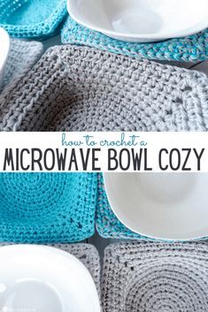 Bowl Cozy Crochet, Crochet Potholder Patterns, Microwave Bowl Cozy, Crochet Hot Pads, Crochet Bowl, Cozy Crochet Patterns, Crochet Cozy, Quick Crochet Patterns, Bowl Cozy