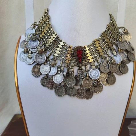 Afghan Vintage Coins Choker Necklace, Vintage Coins Necklace Vintage Coin Necklaces For Festival, Vintage Metal Coin Necklace, Handmade, Vintage Handmade Metal Coin Necklace, Bohemian Coin Necklace In Metal, Bohemian Coin Metal Necklace, Bohemian Coin-shaped Metal Necklace, Vintage Silver Coin Necklace For Festivals, Handmade Antique Coin Necklace For Festival, Antique Handmade Coin Necklace For Festival