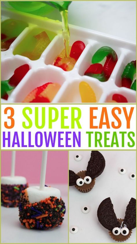 Easy Diy Halloween Treats, Halloween Munchies, Halloween Decorations Party Food, Halloween Cooking, Halloween Eats, Diy Halloween Food, Halloween Finger Foods, Halloween Treats To Make, Postres Halloween