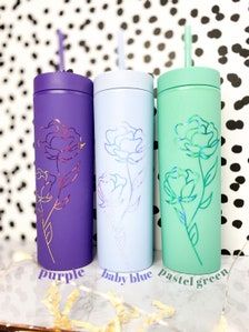 Minimalist Tumbler, Pastel Tumbler, Tumbler Cups Personalized, Matte Tumbler, Trendy Water Bottles, Personalized Starbucks Cup, Custom Starbucks Cup, Vinyl Tumblers, Floral Tumbler