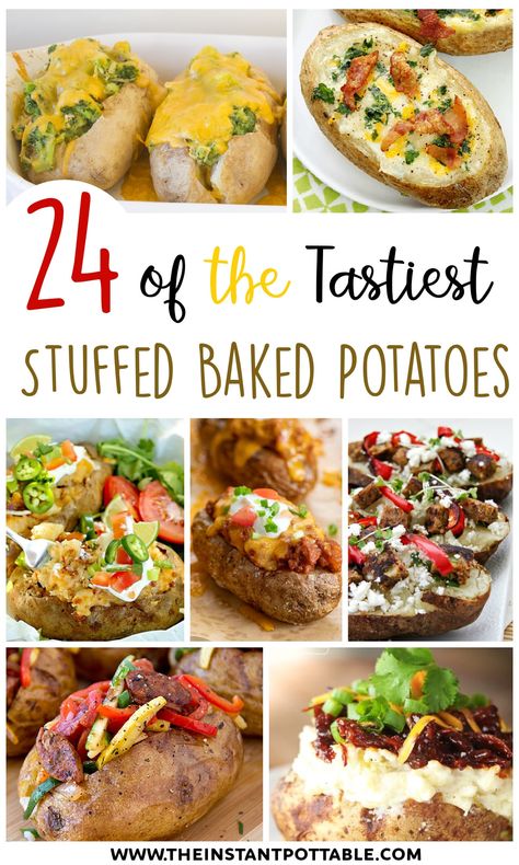 Baked Potato Lunch Ideas, Best Stuffed Baked Potatoes, Baked Potatoes Stuffed Meals, Baked Potato Night, Baked Potatoes Dinner Meals, Stuffed Baked Potato Dinner Ideas, Bbq Stuffed Potatoes, Stuffed Potato Recipes Main Dishes, Best Stuffed Potatoes