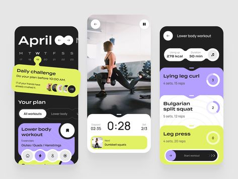 Gym App, Track Workouts, Digital Product Design, App Concept, Mobile App Design Inspiration, Text Logo Design, Sports App, Tracking App, Fitness App