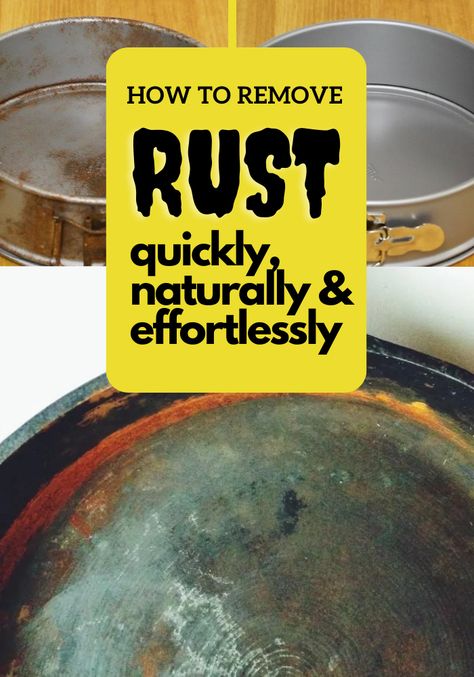 How To Clean Rust Off Metal, How To Remove Rust From Cast Iron, Vinegar Bath, Iron Cleaning, Herb Growing, Clean Rust, Removing Rust, Oxalic Acid, Cast Iron Cleaning