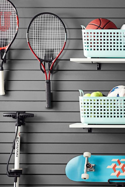 Racket Storage, Tennis Room, Sports Equipment Storage, Garage Wall Storage, Sport Rack, Outdoor Extension Cord, Sport Court, Bike Stand, Sports Wall