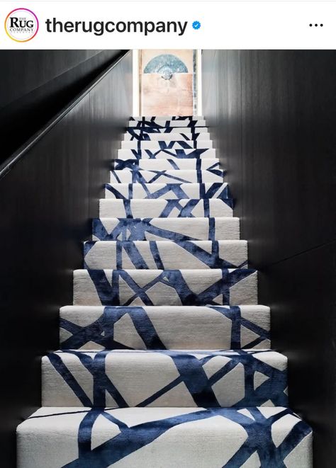 Striped Stair Runner, Stairs Carpet, Stair Rug Runner, Staircase Runner, Stair Rug, Rug Runners, London Home, Stair Runners, Luxe Interiors