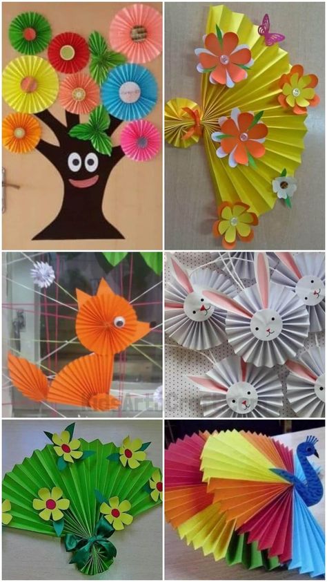 Accordion Paper Craft Ideas for Kids - Kids Art & Craft Accordian Pleats Art For Kids, Paper Craft Ideas For Kids, Paper Fish, Paper Fox, Papercraft Ideas, Accordion Pleats, Paper Craft Ideas, Craft Ideas For Kids, Yellow Paper