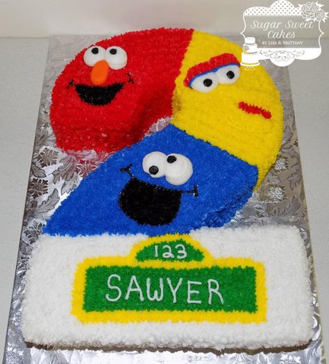 Elmo Pull Apart Cupcake Cake, Elmo Number Cake, Sesame Street Cupcake Cake, Sesame Street Pull Apart Cupcake Cake, 6in Cake, Seaseme Street Birthday Party, Number 2 Cake, Elmo Birthday Party Boy, Sesame Street Birthday Cakes