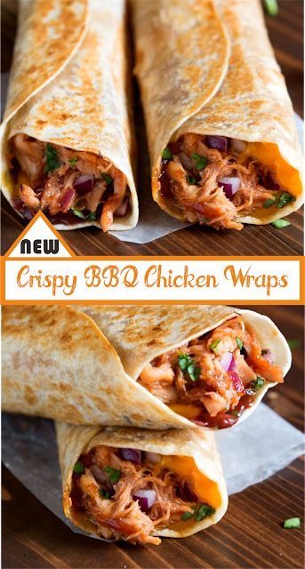 Crispy Bbq Chicken, Bbq Chicken Wraps, Resep Sandwich, Avocado Dessert, Chicken Wrap Recipes, Bbq Chicken Pizza, Breakfast And Brunch, God Mat, Best Chicken Recipes