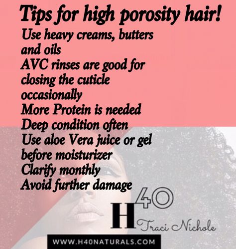 Tips For High Porosity Hair! More 4c Hair Care, High Porosity Hair, Hairstyle Tips, Hair Growth Secrets, Natural Hair Regimen, Natural Hair Care Tips, Hair Regimen, Hair Porosity, Hair Control