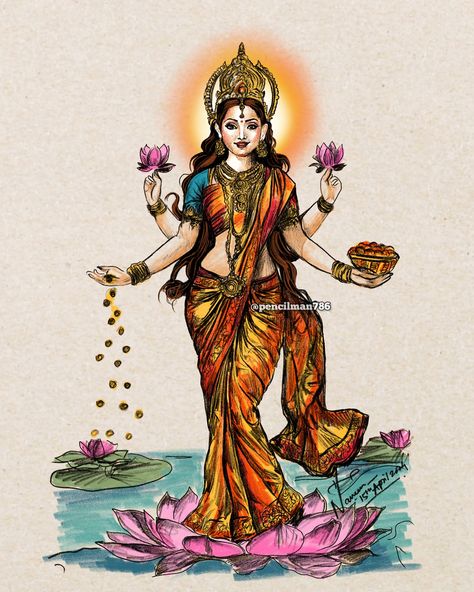 बोलो जय माता दी !🙏🌺 #maalakshmi Pencil Art of Lakshmi Mata 🙏🏻 Celebrating the divine essence of Maa Lakshmi this Durga Pooja! As we honor the goddess of wealth and prosperity, let her vibrant energy fill our homes and hearts. May her blessings illuminate our paths and bring abundance into our lives. Embrace the spirit of the season and share the joy of art that reflects her grace! #MaaLakshmi #DurgaPooja #DivineArt #FestiveVibes #WelcomeMaaLakshmi #DurgaPuja #ArtInspiration #CelebrateStr... Lakshmi Mata, Maa Lakshmi, Durga Pooja, Divine Essence, Goddess Of Wealth, Wealth And Prosperity, Divine Grace, Meaningful Drawings, Cool Pencil Drawings