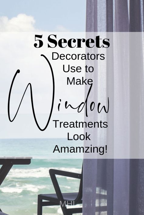 Ever wonder how the window treatments in magazines and on TV always look so amazing? They’re flawless right? They always seem to make the room. Well I’ll let you in on a little secret… It’s not magic. It’s just a bit of proper planning and knowing a few key things that can make or break the design... Picture Window Treatments, Dark Window Treatments, Sunroom Window Treatments, Tall Window Treatments, Light Filtering Window Treatments, White Window Treatments, Window Toppers, Window Treatments Living Room, Tall Windows