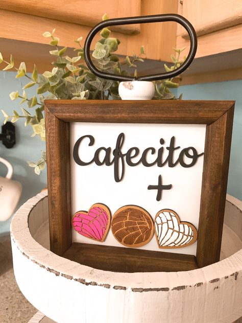 Craftsman Home Decor, Mexican Kitchen Decor, Spanish Home Decor, Coffee Bar Station, Bar Station, Personalized Home Decor, Mexican Home Decor, Mexican Home, Coffee Bar Home