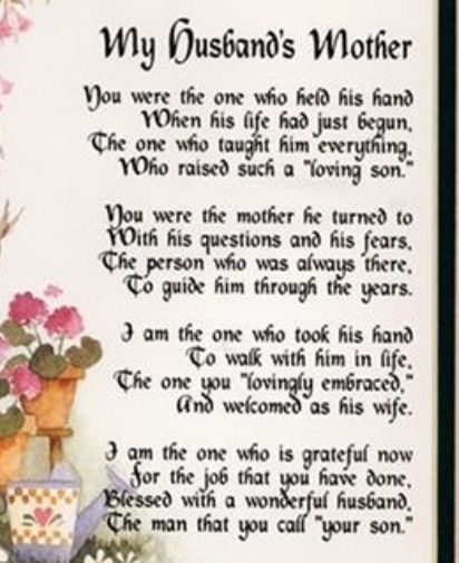 For my sweet Mother- n- Law Mother In Law Loss, Mother N Law Quotes, Eulogy For Mother In Law, Happy Mothers Day Mother In Law, Mother In Law Quotes Sweet Sayings, In Law Quotes, Letter To My Mother, Mother In Law Quotes, Mothers Day Wishes