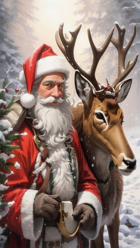 Santa And Mrs Claus Picture, Noel Agaci, Santa Claus Day, Winter Scenes Wonderland, Santa Claus Wallpaper, Santa Claus And Reindeer, Santa Claus Pictures, The Olsen Twins, Santa Claus Images