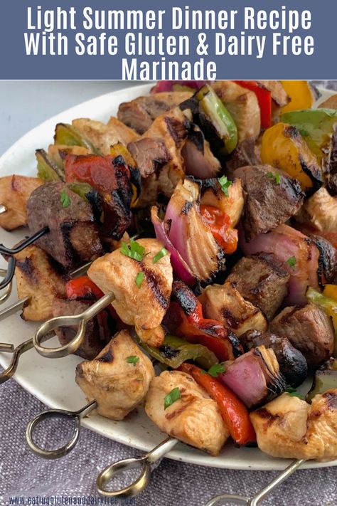 Chicken And Beef Kabobs, Black Stone Grill Recipes Dinner, Gluten Free Marinades, Best Shish Kabob Marinade, Gluten Free Kabobs, Shiskabob Marinade, Grilled Shish Kabobs, Shishkabob Chicken Marinade, Shush Kabob Marinade