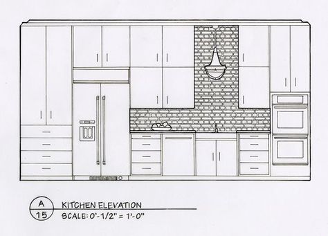 Kitchen Details Drawing, Kitchen Design Drawing, Bedroom Elevation, Kitchen Elevation, Bath Bedroom, Asma Kat, Furniture Design Sketches, Kitchen Drawing, Elevation Drawing