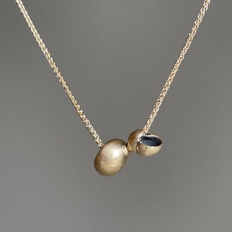 14k Two-Snail Shell Necklace by Ted Muehling  #tedmuehling #futureheirlooms #augustla Ted Muehling, Snail Shell, Shell Necklace, Organic Form, Shell Necklaces, Decorative Objects, Shells, Jewelry Design, Quick Saves