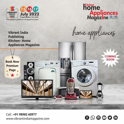 Vibrant India Kitchen Home Appliances Magazine 𝗙𝗼𝗿 𝗔𝗱𝘃𝗲𝗿𝘁𝗶𝘀𝗲𝗺𝗲𝗻𝘁 & 𝗦𝘂𝗯𝘀𝗰𝗿𝗶𝗽𝘁𝗶𝗼𝗻: https://wa.me/919924488938 𝗙𝗼𝗹𝗹𝗼𝘄 𝘂𝘀 𝗼𝗻 𝗜𝗻𝘀𝘁𝗮𝗴𝗿𝗮𝗺: https://bit.ly/2BORh06 𝗝𝗼𝗶𝗻 𝗪𝗵𝗮𝘁𝘀𝗮𝗽𝗽 𝗚𝗿𝗼𝘂𝗽: https://bit.ly/3kD5iR7 𝗝𝗼𝗶𝗻 𝗙𝗯 𝗚𝗿𝗼𝘂𝗽: https://bit.ly/3fvx65Z For more Info: www.vibrantindiamagazine.in #VibrantindiaMagazine #Vibrantindia2022 #LaunchingKitchenHomeAppliancesmagazine Home Appliances Advertising, Kitchen Home, Whatsapp Group, Espresso Machine, Kitchen Appliances, Home Appliances, India, Magazine, On Instagram