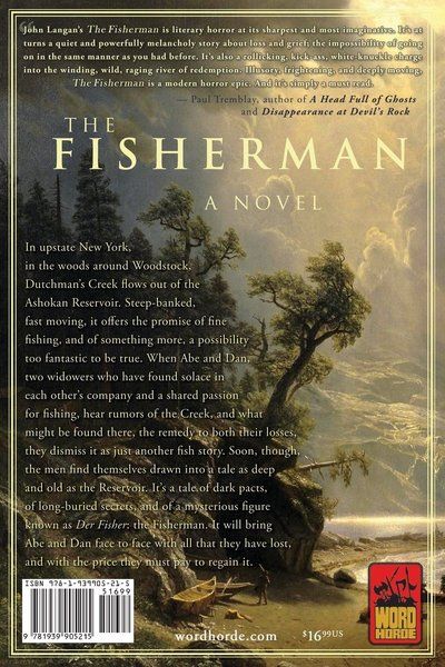 The Fisherman John Langan-back-small Horror Books, Woodstock, Audio Books, Book Cover, Free Shipping, Books