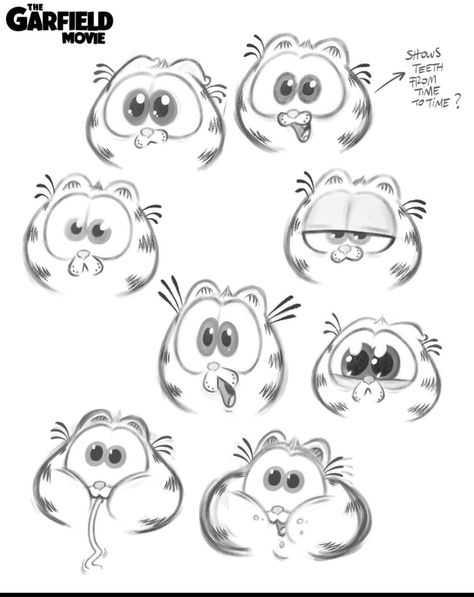 Garfield Doodle, Draw Garfield, Doodle Disney, Garfield Drawing, Garfield Movie, Illustration Simple, Easy Doodles Drawings, Cute Doodles Drawings, Arte Inspo