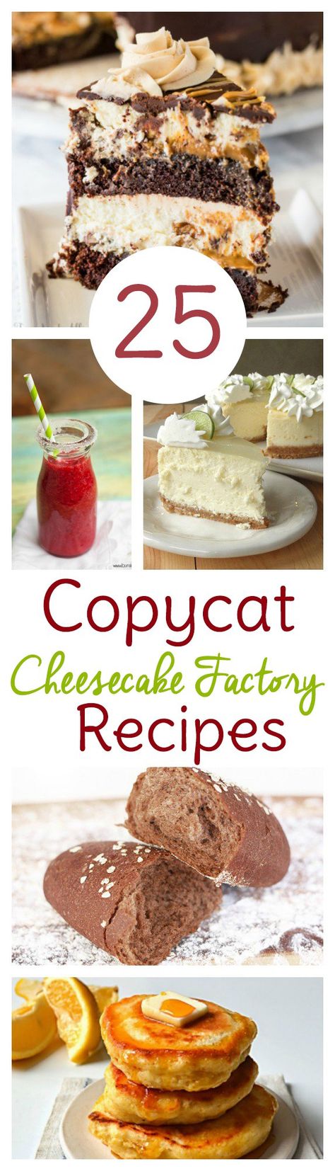 Whether you're looking for Cheesecake Factory restaurant recipes or just a delicious cheesecake, you'll find the Cheesecake Factory copycat recipes here! Copycat Cheesecake Factory Recipes, Cheesecake Factory Copycat Recipes, Cheesecake Factory Restaurant, Copycat Cheesecake Factory, Factory Restaurant, Cheesecake Factory Copycat, Recipes Copycat, Cheesecake Factory Recipes, The Cheesecake Factory