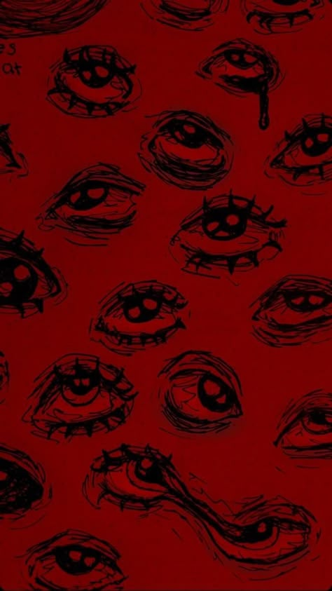 Creepy Eyes Wallpaper, Eyeballs Wallpaper, Red Eye Wallpaper, Weirdcore Wallpaper, Red Pics, Painting For Room, Eye Wallpaper, Red Wallpapers, Creepy Eyes