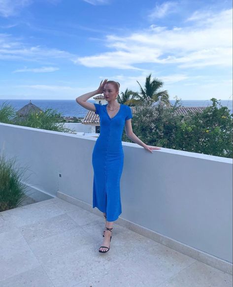 #loren #asad #fits #outfit #blue #cabo #summer Loren Asad, One Shoulder Dress, One Shoulder, Summer Outfits, Fashion Inspo, Jumpsuit, My Style, Blue