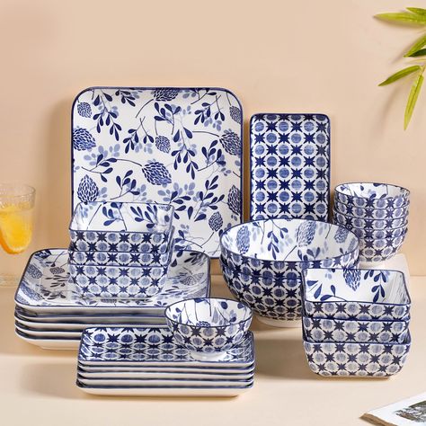 Indulge in the delightful taste of summer with our stunning dinner sets! 🍽️ Whether it’s a brunch or a family gathering - our dinnerware sets are perfect for turning every meal into a fine dining experience!✨ Products included: 1. Oriental Elegance 22 Piece Dinner Set For 6 2. Blue 26 Piece Dinnerware Set For 6 3. Blue Flower Ceramic 22 Piece Dinner Set For 6 4. White Stoneware Design 28-Piece Dinner Set For 6 5. Luxury Texture 28 Piece Dinner Set For 6 Ochre Yellow 6. 22 Piece Scallop Crea... Ceramic Dinner Set, Fancy Dinner Party, Snacks Dishes, Snack Plate, Snack Bowls, Glass Storage, Dinner Sets, Entertaining Guests, Dinnerware Set