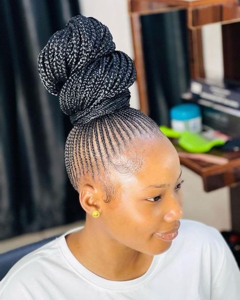 Lines Styles Braids, Conrow Ponytails Updo, Conrow Ponytails Braids, Braided Lines Hairstyles African, Braids Lines Hairstyles African, African Braids Hairstyles 2023, Conrows Lines And Braids 2024, Conrow Ponytails, Braided Cornrow Hairstyles Updo