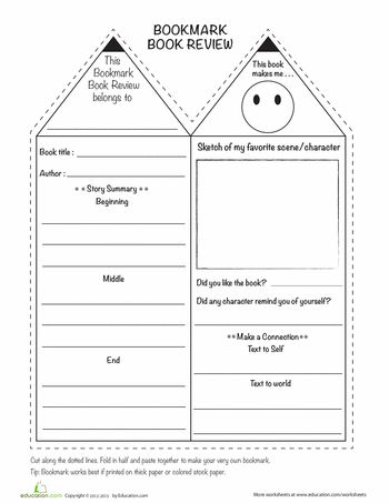 Worksheets: Cool Bookmarks 1- Bookmark Book Reviews - Great to remind about story of a book and can be laminated to keep as a bookmark. 3rd Grade Books, Cool Bookmarks, Book Review Template, Library Skills, 5th Grade Reading, Book Talk, Book Report, Library Lessons, 2nd Grade Reading