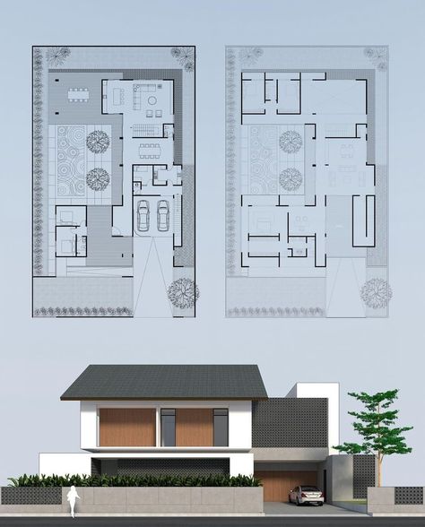 Arch Daily House, House Layout Design, Architecture Instagram, Duplex Floor Plans, Mai Thai, Arch Daily, Archi Design, Building Plans House, House Plan Gallery