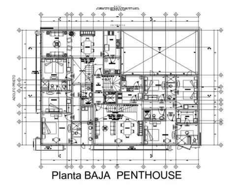 21x15m house plan has been given in this Autocad drawing file. This is G+ 6 apartment building. In this plan two houses are available. In each house kitchen, dining area, living hall, master bedroom with attached toilet, common toilet, kid’s room with attached toilet, and guest room is available. For more details download the AutoCAD drawing file. #architect #architecture #autocadfile #caddrawing #cadbullfreehouseplan #DWGfile #homedesing #homeelevation #apartment #buildingplan Auto Cad Drawing, One Floor House Plans, Free House Plans, Living Hall, Drawing Block, Building Plan, Autocad Drawing, Cad Drawing, House Elevation