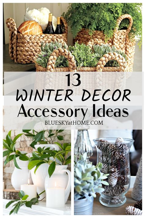 Winter After Christmas Decor, Winter Decorating After Christmas, January Decorating Ideas, January Decor After Christmas, Diy Winter Decorations, Winter Decor Diy, After Christmas Winter Decor, Decorating After Christmas, Decorate After Christmas