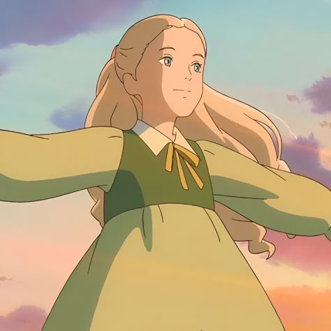 Marnie And Anna, Marnie Ghibli, Dr Drawing, Base Sketch, Ghibli Background, Ghibli Wallpaper, When Marnie Was There, Ghibli Characters, Beau Film