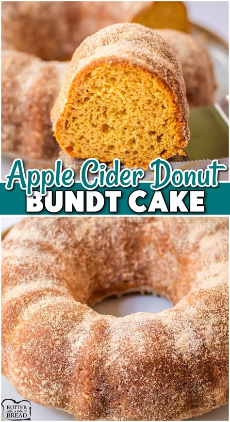 Fall Bundt Cake Recipes, Apple Cider Donut Bundt Cake, Apple Cider Donut Cake Recipe, Donut Cake Recipe, Donut Bundt Cake, Cake Mix Donuts Recipe, Apple Cider Donut Cake, Cider Donut Cake, Cake Mix Donuts