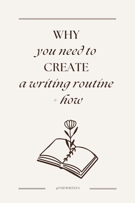 If you want to finish your book you have to have a strategy. Too many writers give up on their beautiful stories because they didn't set themselves up for success. Do not let that be you. Create a writing routine that will ensure you stick to our story until the very end. Click the pin to read the post with tips on how to create your own routine!

#writers #write #writingtips #writinganovel #bookwriting #writinginspiration #thewriteen #characterdevelopment #creativewriting #createawritingroutine Novel Writing Inspiration, Book Building, Writing Routine, Until The Very End, Novel Ideas, Aspiring Author, Writers Write, Rpg Maker, Book Writing Tips