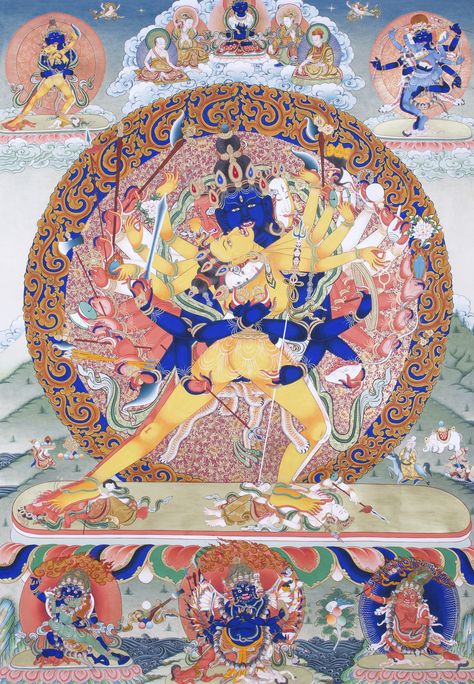 Tantra Art, Buddhist Art Drawing, Japanese Pop Art, Indian Art Gallery, Thangka Painting, Spiritual Artwork, Hinduism Art, Tibetan Art, Shiva Shakti