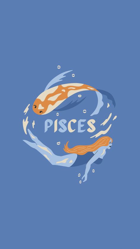 Pisces Constellation Art, Pisces Wallpaper, Picies Zodiac, Fish Mermaid, Pieces Zodiac, Sea Drawing, Pisces Constellation, Tumblr Drawings, Astrology Pisces