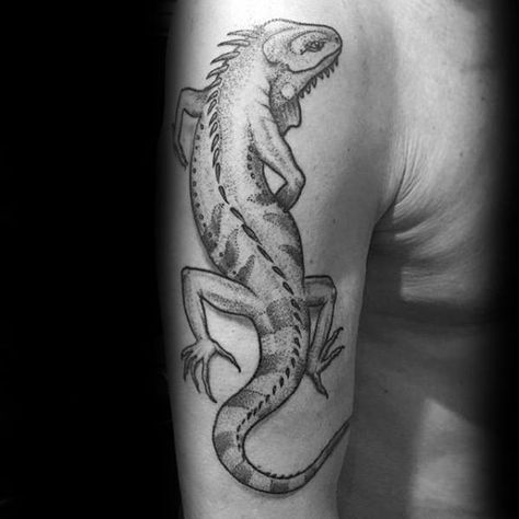 Iguana Tattoo, Virgo Tattoo Designs, Black Line Tattoo, Lizard Tattoo, Tattoo Band, Native Tattoos, Tattoo Zeichnungen, Tattoo Ideas For Men, Tattoo Designs For Men