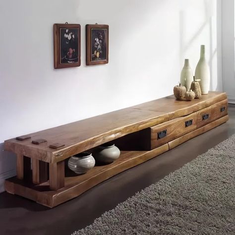 Long Tv Cabinet, Wood Antique Furniture, Modern Simple Living Room, Tv Stand Furniture, Living Room Tv Cabinet, Wood Tv Cabinet, Solid Wood Tv Stand, Into The Wood, Simple Living Room