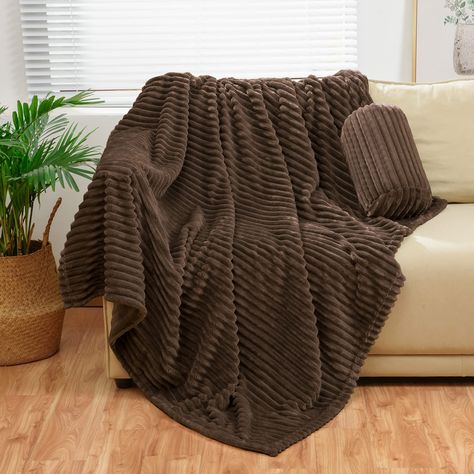 PRICES MAY VARY. SOFTER AND WARMER: BNuitland Stripe Pattern Brown Blanket is made of 300 GSM super soft high quality Flannel, Made of 100% skin friendly which keep you warm in the upcoming cold days. You can use the Throw for Wearable Blanket, Sofa Throw, Bed Blanket, Travel Blanket, Pet Blanket, Picnic Blanket, bed decoration and so on. PERFECT GIFT: Our Stripe Pattern blanket is a real fantastic gift for kids, Teenagers, Adults, Girls, Women or anyone you cherished. Perfect Gift Choice for Ch Pattern Sofa, Brown Blanket, Yellow Flannel, Brown Flannel, Bed Decoration, Throw Bed, Bday Gifts, Blanket Picnic, Thick Blanket