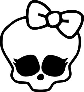 Monster High Svg Free, Monster High Outline, Monster High Doodles, Monster High Tattoo Ideas, Monster High Tattoo, Monster High Skull, Monster High Crafts, Skull Template, Monster High Cake