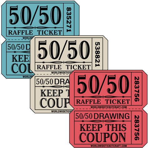 50 50 Raffle, Fundraiser Raffle, Custom Tickets, Rodeo Events, Planners And Organizers, Raffle Ticket, Ticket Template, Ticket Sales, Fundraising Ideas