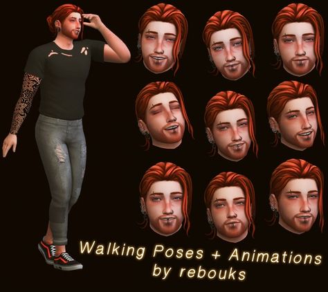 rebouks | creating TS4 Poses etc. | Patreon Poses Sims 4, Ts4 Poses, Walking Poses, Sims 4, Walking