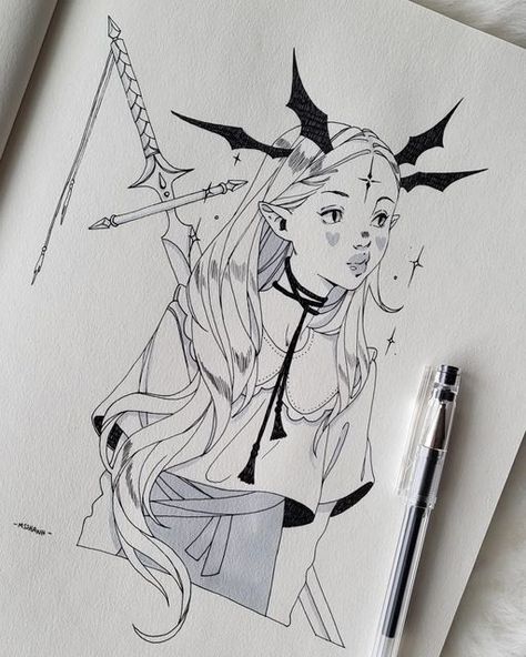 ✨𝔐𝔰𝔰𝔥𝔞𝔫𝔥✨ on Instagram: "Happy spooky season! I want to do some ink drawings this #inktober but I am not sure if I should follow any promt lists, do you guys have any recommendations? -- Also, what a horrible week was last week, I am so ready to move on ❤️ -- #inktober2022 #sketch #sketchbook #illustration #drawing #spookyseason" Happy Spooky Season, What Should I Draw, Sketchbook Illustration, Ink Drawings, Ink Sketch, Art Inspiration Drawing, Move On, Illustration Drawing, Pretty Art