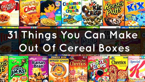 Cereal Box Craft, Box Crafts, Cereal Boxes, Cadeau Diy, Upcycle Recycle, Recycled Art, Cardboard Crafts, Recycled Crafts, Diy Projects To Try