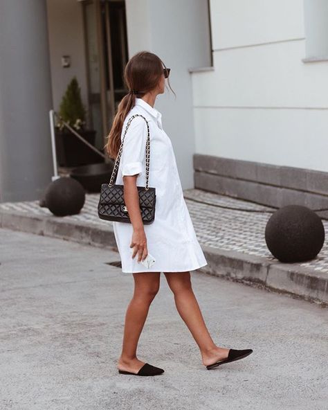 #SummerSlayin Casual Chique Stijl, Chique Outfit, 여름 스타일, Mode Casual, Stil Inspiration, Looks Street Style, Ținută Casual, Modieuze Outfits, White Shirt Dress