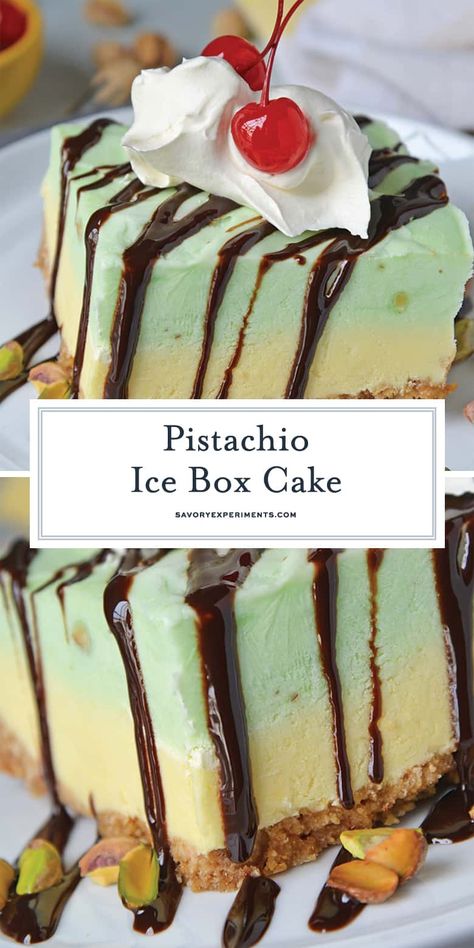 Ice Box Cake, Pistachio Dessert, Pistachio Recipes, Pistachio Pudding, Pistachio Cake, Icebox Cake, Pudding Desserts, Scrumptious Desserts, Ice Cream Desserts